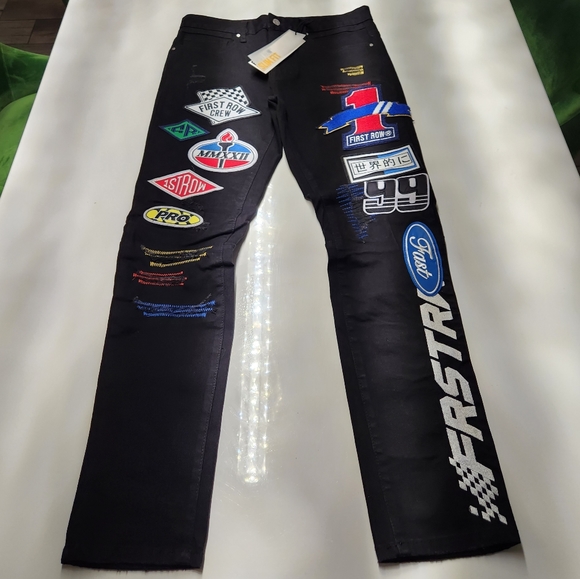 Nascar 🏁 🏎 Blk Denim Jeans👖 - Picture 3 of 10